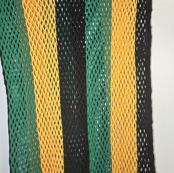 Mesh Jamaican Rasta Dress with Slits - Picture 3 of 5